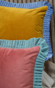 Luxury Velvet Ruffle Cushion Cover Decorative <b>Throw</b> Pillow Cover Soft Plush Home Sofa Bed Decor Wholesale Manufacturer - Product Image 3