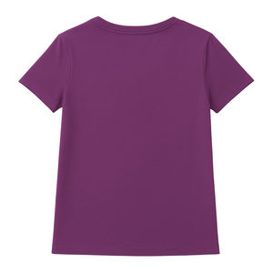 เสื้อยืดผู้หญิงแขนสั้นคอวี ผ้าแคนวาสรักษ์โลก ผสมโพลีเอสเตอร์/คอตตอน ผ่านการซักก่อนส่ง ผลิตตามมาตรฐาน GOTS เนื้อผ้านุ่มพิเศษ - Product Image 2