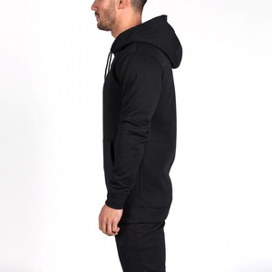 Sweat à capuche personnalisé pour homme, imperméable, en coton molletonné brodé, avec bas camouflage, noir, haute qualité, OEM ODM - Product Image 3