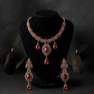 Accesorios de Moda de Lujo para Mujer, Conjuntos de Joyería de Moda, Collar y Aretes de Color Dorado, Colección de Joyería Nupcial - Product Image 2