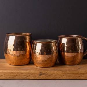 Handmade Hammered Copper <b>Mugs</b> Vintage Style Drinkware for Home Use Eco-Friendly Material Top Quality Low Cost - Product Image 1
