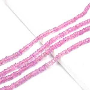 Cuentas facetadas de zafiro rosa natural, calidad AAA+, 2.5-3.5 mm, hilo de 16 pulgadas, cuentas de piedras preciosas para la fabricación de joyas - Product Image 5