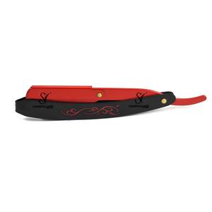 Navaja de Afeitar Profesional Sambrialmed International para Barbería, Cuchilla Recta Plegable Roja y Negra SI-12-1013 - Product Image 5
