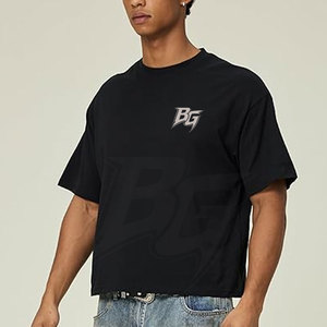 Camiseta Moderna de Corte Cuadrado, 100% Algodón, Tejido Transpirable de Secado Rápido, Corte Relajado, Diseño de Hombros Caídos para un Estilo Casual Urbano - Product Image 3