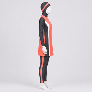 Ensemble burkini pour femmes avec design couvrant intégral, tissu extensible doux et coupe confortable pour la natation, les journées à la plage et les activités en piscine - Product Image 4