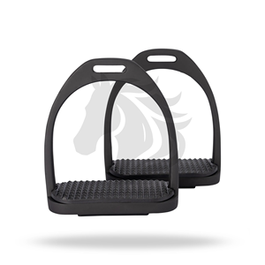 Étriers de monte en acier noir thermolaqué de 4,75 pouces pour l'équitation anglaise - Product Image 1