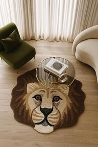 Custom Modern Rug Hand Tufted brown golden zological <b>Carpet</b> Minimalist Anti Slip Floor Mat for Living Room Bedroom Home Decor - Product Image 2
