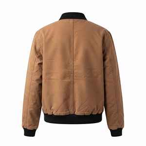 Chaqueta de Trabajo de Lona 100% Algodón, Estilo Vintage, Lavada, con Cuello Alto y Forro de Malla, Estilo Detroit, para Invierno, Venta al Por Mayor Personalizada - Product Image 2