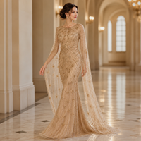 Robe de bal sirène moderne de haute qualité avec broderie de sequins, dos nu, taille naturelle, traîne, motif floral