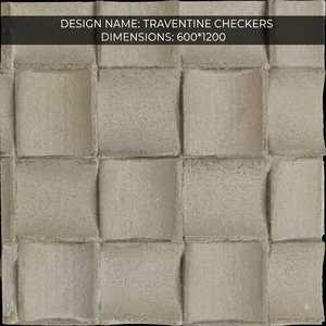 แผ่นผนังลายตารางหินอ่อน Travertine แผ่นบางลายหินชนวน หินเทียม กันน้ำ เป็นมิตรกับสิ่งแวดล้อม ดีไซน์มินิมอล สำหรับห้องนอน ห้องครัว - Product Image 1