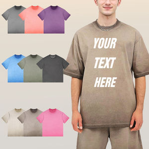 Camiseta de Hombre Personalizada con Logotipo, Corte Ajustado, 100% Algodón, Secado Rápido, 300g, Lavado Ácido, Hombros Caídos - Product Image 2