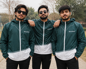 Custom <b>Men</b>’s Windbreaker Green <b>White</b> <b>Jacket</b> Set Lightweight Hooded Running Sportswear Sublimation Training Jogging Tracksuit OEM - Product Image 5