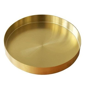 Bandeja de acero inoxidable de alta calidad, resistente al calor y a la corrosión, bandeja metálica para servir refrigerios - Product Image 1