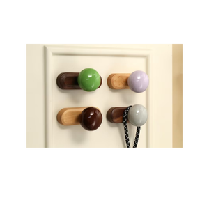 Ganchos de pared en forma de corazón, perchero de madera, diseño moderno, acabado brillante, para guardar ropa detrás de puertas o en paredes - Product Image 2