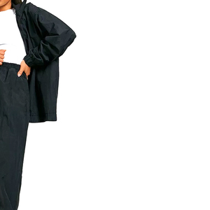 High Quality <b>Black</b> Nylon Tracksuits Custom <b>Windbreaker</b> Hoodie Jogger Two Piece Set Trendy Casual Activewear Bulk Manufacturer - Product Image 5