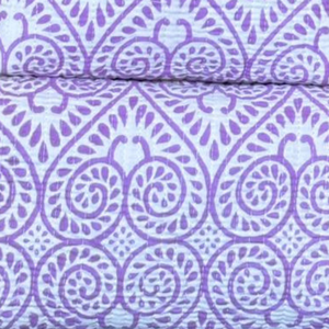 Luxury Indian Artisanal Sustainable Cotton Cosmetic Bag Set Hand Block Printed Quilted Travel Organizer With Waterproof Durable - Product Image 4
