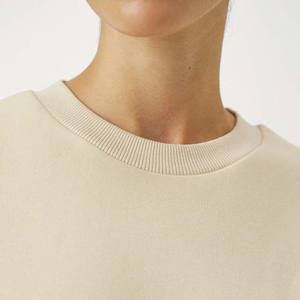 เสื้อฮู้ดดี้โอเวอร์ไซส์ผ้าฝ้าย 100% ระบายอากาศได้ดี สไตล์สตรีทแวร์ ไซส์พลัสสำหรับผู้หญิง แขนยาว คอกลม สปอร์ต ลำลอง - Product Image 6