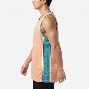 Camiseta de Baloncesto Sublimada al por Mayor para Hombre, Camiseta Deportiva sin Mangas, Camiseta de Baloncesto Profesional para Hombre - Product Image 3