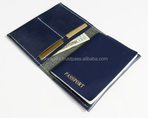 Soporte de pasaporte de cuero genuino para hombre, promoción de negocios - Product Image 2