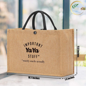 Sac de courses en jute écologique et résistant avec poignées rembourrées - Product Image 4