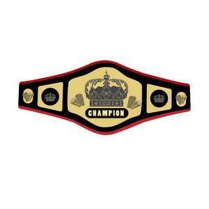 Ceinture de championnat de lutte en cuir véritable avec plaques métalliques légères en laiton – Ceintures de sport - Product Image 6