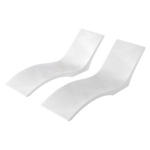 Set of 2 Chaise Lounger Inside <b>Pool</b> Lounge <b>Chairs</b> <b>Floating</b> <b>Pools</b> Floatin for up to 5\" Water Depths <b>Pool</b> Lounge <b>Chairs</b> Pillow - Product Image 1