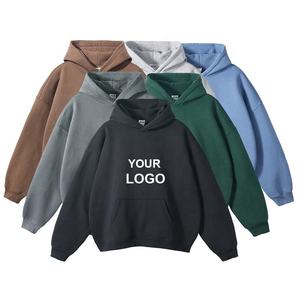 Sweat à capuche personnalisé imprimé, streetwear ODM hiver, 360 grammes, coupe oversize, effet vintage délavé, décoloré par le soleil, avec strass - Product Image 1