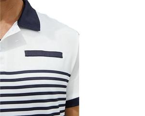 Polos décontractés pour hommes Chemise de golf à manches courtes T-shirts classiques à rayures et coupe ajustée - Product Image 6