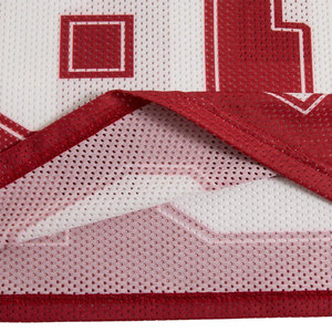 Camiseta de fútbol americano de malla roja para niños, manga corta, cuello redondo, transpirable, número 91, ropa para todas las estaciones - Product Image 3