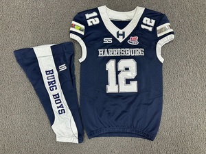 Ensemble d'uniformes de football américain personnalisés pour équipes, vente en gros, vintage, en polyester, pour jeunes et adultes, avec maillot sublimé en mesh et sergé - Product Image 3