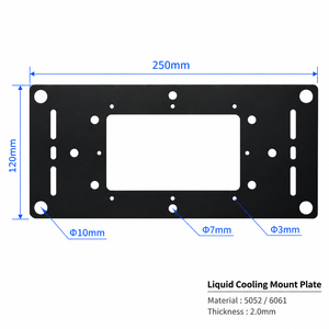 Placa de Montaje de Aluminio Negro Personalizada OEM para Refrigeración Líquida, 5052 6061, Marco de Soporte de Chapa Metálica de Precisión para Sistema de Refrigeración de Servidores de IA - Product Image 2