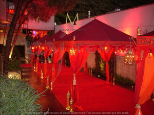 Traditional Indian Luxury Iron Wedding <b>Tent</b> Mehndi Ceremony Beach Party Use-Durable Portable <b>Red</b> White 3x6m Marquee SSV <b>Tents</b> - Product Image 3