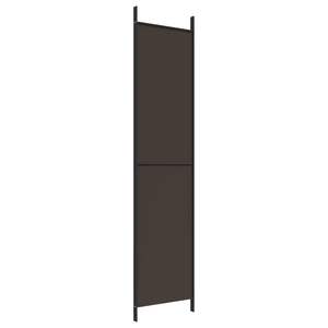 Separador de Habitaciones de Tela Marrón de 3 Paneles, 59.1"x86.6", Biombos y Separadores Elegantes - Product Image 6