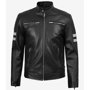 2026 OEM <b>Top</b> Trending Genuine Black Cowhide <b>Leather</b> Jacket For Men's <b>High</b> Quality Low MOQ Plus-Size Winter Fashion Heated Jacket - Product Image 5