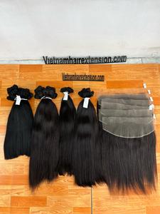 Extensions de cheveux de qualité supérieure, ondulées profondes, avec dentelle frontale et trame de peau, 100% cheveux humains vierges Remy du Vietnam - Product Image 2