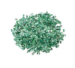 Lot de pierres précieuses en émeraude de Zambie, taille marquise, facettées, 2-6 mm, émeraude verte naturelle pour la fabrication de bijoux - Product Image 6
