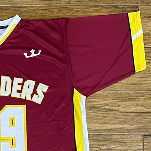 Maillot d'entraînement de crosse d'équipe sublimé-Couleur et logo personnalisés 100% Maillot de terrain léger respirant en polyester à séchage rapide - Product Image 2