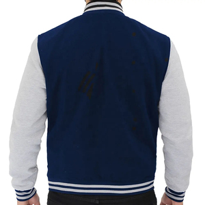 Custom Baseball Team Jackets With Pockets Embroidered Patches Jacket Casual Wear Bomber Jackets for <b>Men</b> - Product Image 4