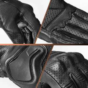 Guantes de Motocicleta de Cuero, Transpirables, Deportivos, Lisos, Ecológicos, con Forro de Piel, para Ciclismo, Aptos para Todas las Estaciones - Product Image 6