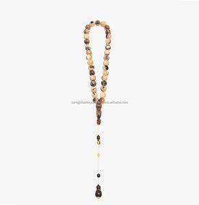 Fait à la main 33 pièces musulman Tasbih Real Touch eau corne de buffle perles de prière antioxydant chapelet islamique turc Misbah - Product Image 6