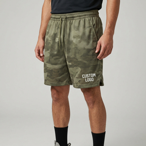 Shorts de basketball pour hommes à séchage rapide, taille élastique, longueur genou, sportifs, athlétiques, pour la gym, avec cordon de serrage, prix abordable, personnalisables OEM - Product Image 6