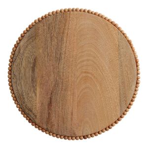 Assiette de Présentation Ronde Écologique en Bois Naturel, Vente en Gros, Style Rustique, pour Décoration de Mariage et Hôtels, Plateau de Service en Bois de 13 Pouces - Product Image 6