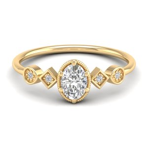 Bague de fiançailles REYES en or massif 14 carats, diamant ovale de 0,86 carat cultivé en laboratoire, prix de gros, pour femmes, bijoux certifiés IGI - Product Image 6