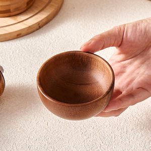 Tazón de Madera Premium Hecho a Mano, Plato de Servir de Madera Natural, Vajilla Clásica para Mesa de Cocina, Exhibidor de Frutas, Ensaladas y Bocadillos, Mango Acacia - Product Image 4
