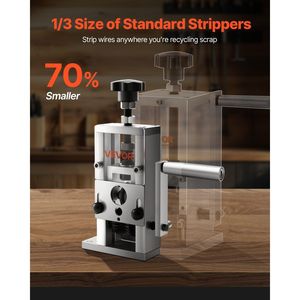 Spellatura Cavi Manuale 0.06-1 Pollici, Spellacavi a Manovella per Trapano, Attrezzatura per Riciclo Rifiuti Metallici 64Mn Temprato - Product Image 2