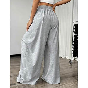Pantalon de jogging ample taille haute pour femme, coupe large, confortable et décontracté, avec élastique, style athlétique - Product Image 2