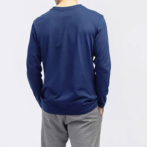 เสื้อยืดแขนยาวคอกลมทรงสปอร์ตสำหรับผู้ชาย ผ้าฝ้าย 100% เป็นมิตรกับสิ่งแวดล้อม แห้งเร็ว น้ำหนักเบา ระบายอากาศได้ดี ทนทาน พิมพ์ลายได้ตามต้องการ - Product Image 2