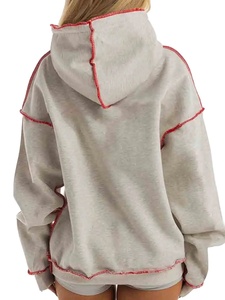 Sweat-shirt à capuche décontracté en molleton pour femme, tendance automne, avec broderie et imprimé, coupe ample - Product Image 2