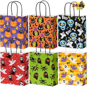 24 sacchetti di carta per Halloween con manici per bomboniere - Product Image 3