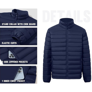 <b>men</b> hooded puffer coat quilted winter <b>jacket</b> <b>lightweight</b> insulated wear <b>mens</b> puffer <b>jacket</b> winter outerwear padded warm coat - Product Image 6